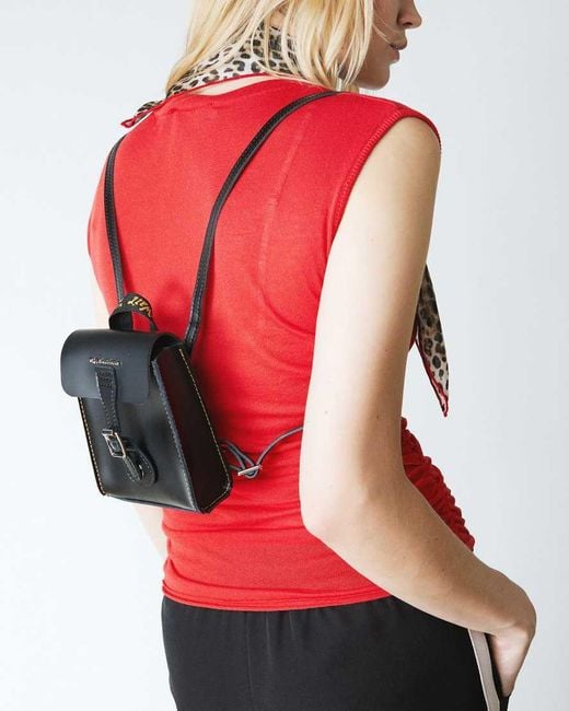 dr martens smooth leather backpack Dr. Martens, in Black/Black A smaller backpack crafted from rich Kiev Smooth Leather Mini Backpack