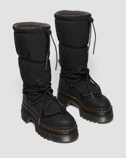 Dr. Martens Black Audrick Hi Puffer Boots