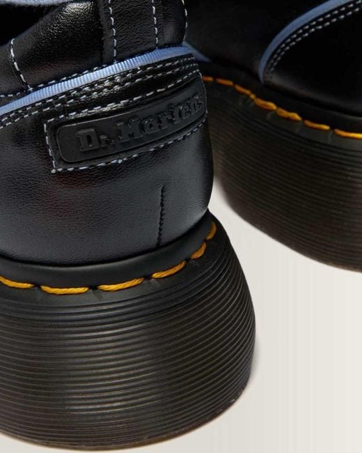 Dr. Martens Blue Buzz Ballerina Gloss Leather Shoes
