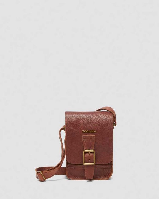 Dr. Martens Brown Ambassador Leather Reporter Bag