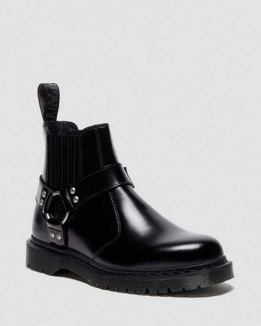 Dr. Martens Black 2976 Harness Analine Leather Chelsea Boots