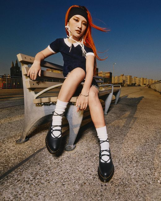 Dr. Martens Elphie Ii Virginia Leather Ballet Flats Shoes in