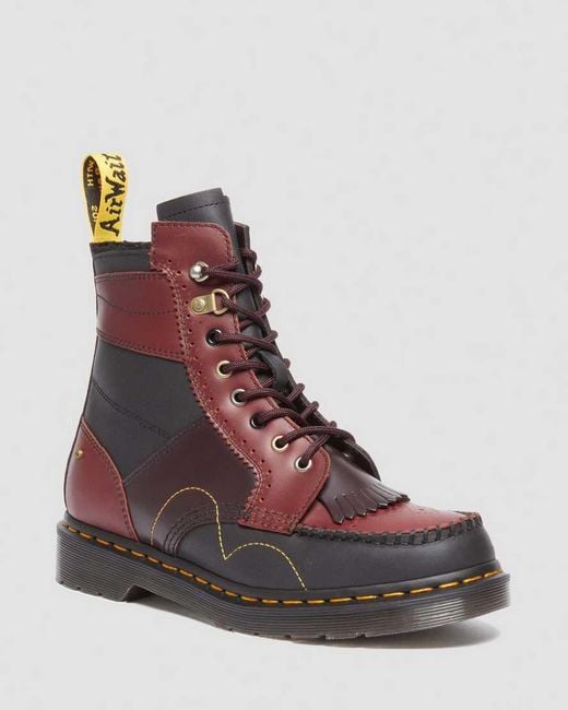 Dr. Martens Brown 1460 Fused Grease Abruzzo Lace Up Boots for men