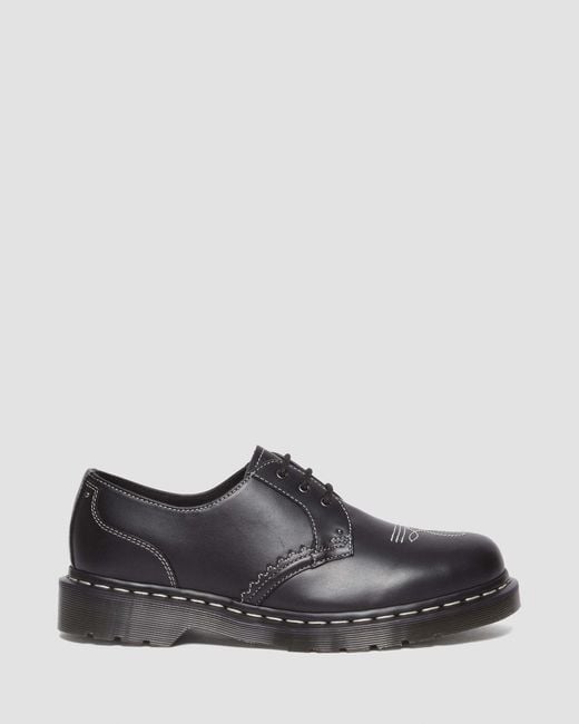Dr. Martens Black 1461 Gothic Americana Leather Oxford Shoes