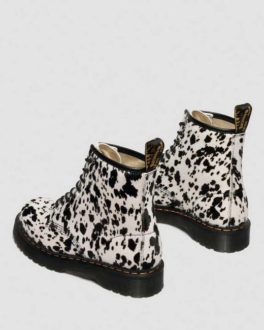 Dr. Martens Black 1460 Bex Dalmatian Hair On Leather Boots for men