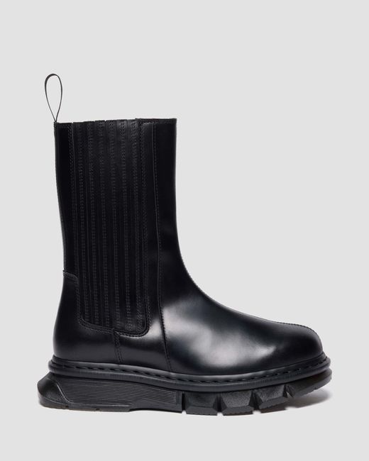 Dr. Martens Men's Black Waxy Leather 14Xx Qubist Chelsea Boots