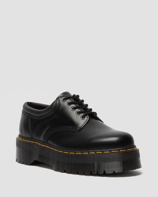 Dr. Martens Black 8053 Leather Platform Casual Shoes for men