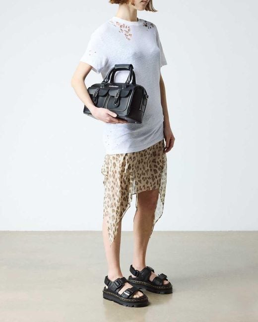 Dr. Martens Black Zebzag Pisa Platform Sandals