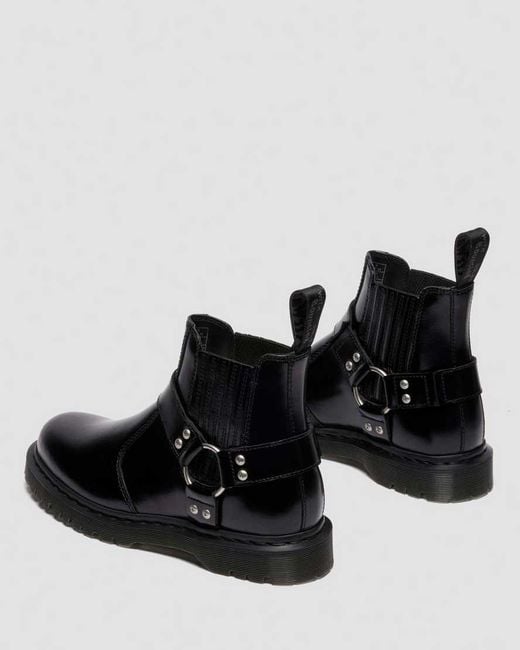 Dr. Martens Black 2976 Harness Analine Leather Chelsea Boots