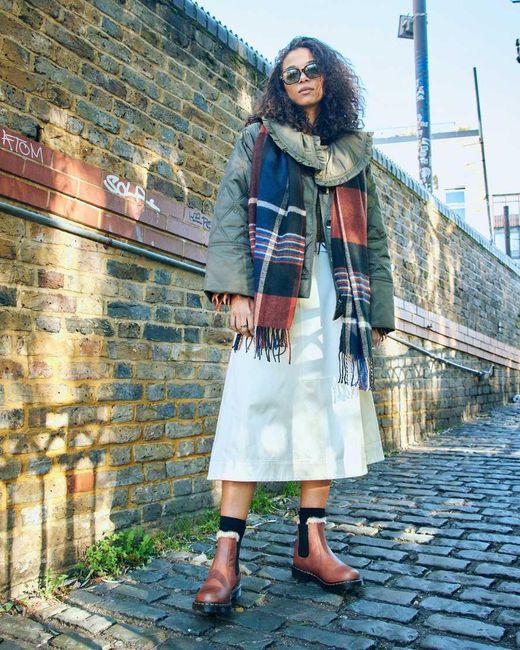Dr. Martens Brown 2976 Leonore Faux Fur-Lined Chelsea Boots
