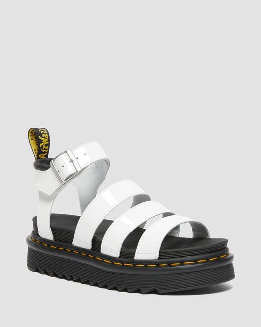 Dr. Martens Blaire Ii Chain Patent Leather Platform Strap Sandals Regular (M, B) Listed By Free 