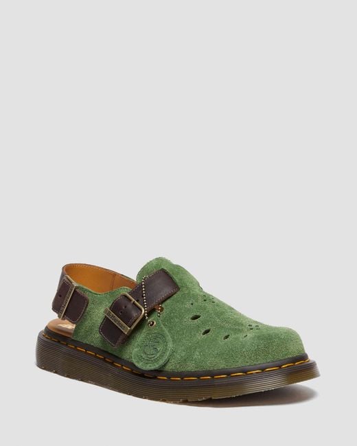 Dr. Martens Green Jorge Desert Oasis Suede Slingback Mule