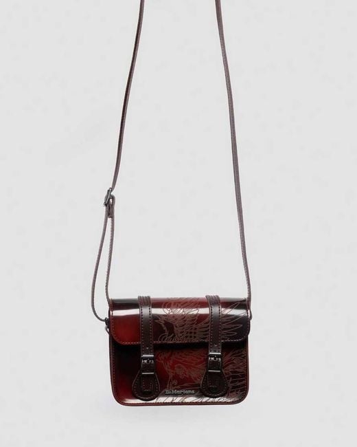 Dr. Martens White Phoenix Arcadia Leder Umhängetasche 18 Cm