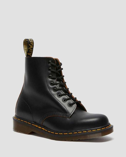 Dr. Martens Black 1460 Vintage Made In England Lace Up Boots for men