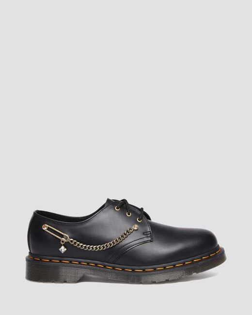 Dr. Martens Black Smooth Leather 1461 ​Embellished With Crystals From Swarovski Shoes for men