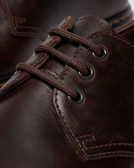 Dr. Martens Brown Brookline Lo Crazy Horse Leather Shoes for men