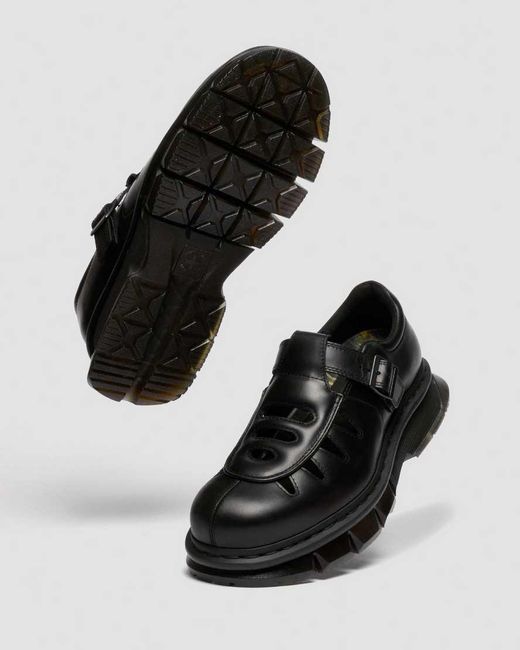 Dr. Martens Black Qubist Fisherman Shoes for men