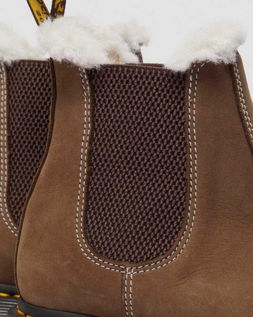 Dr. Martens Brown 2976 Bex Faux Fur-Lined Platform Chelsea Boots