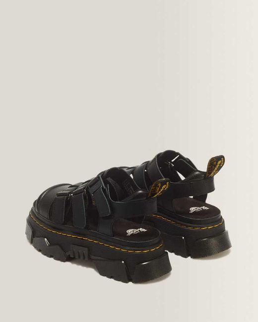 Dr. Martens Mattison 3 Strap Sandals in Black | Lyst