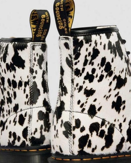 Dr. Martens Black 1460 Bex Dalmatian Hair On Leather Boots for men