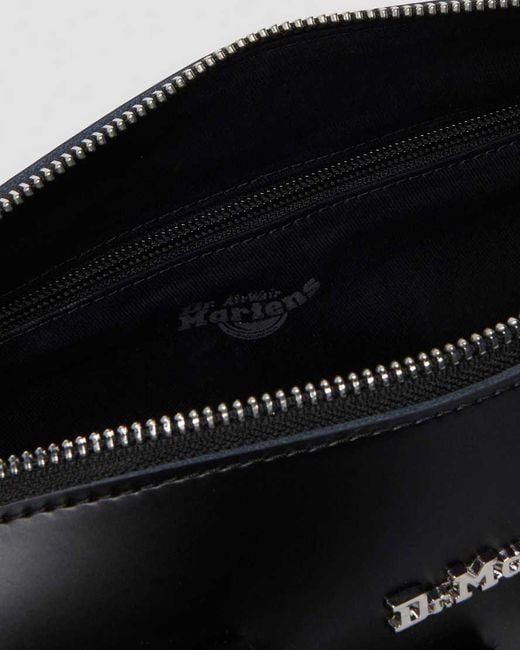 Dr. Martens Black Leather Print Hair-On Top Handle Bag