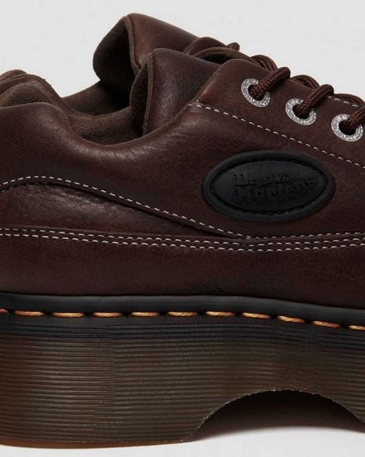 Dr. Martens Brown Buzz 5-Eye Grizzly Leather Shoes