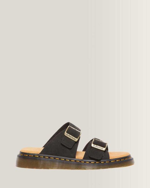 Dr. Martens Black Josef Suede Slides for men