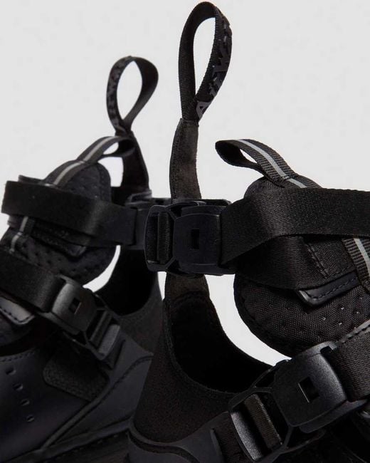 Dr. Martens Black Vent Xx01 Leather Gladiator Sandals Shoes for men