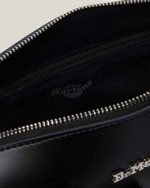 Dr. Martens Black Leather Print Hair-On Top Handle Bag