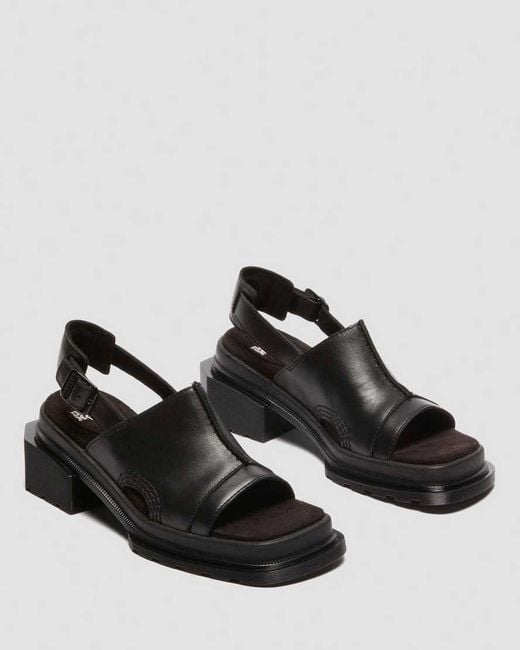 Dr. Martens Black Maybole Wanama Leder Sandalen Schuhe