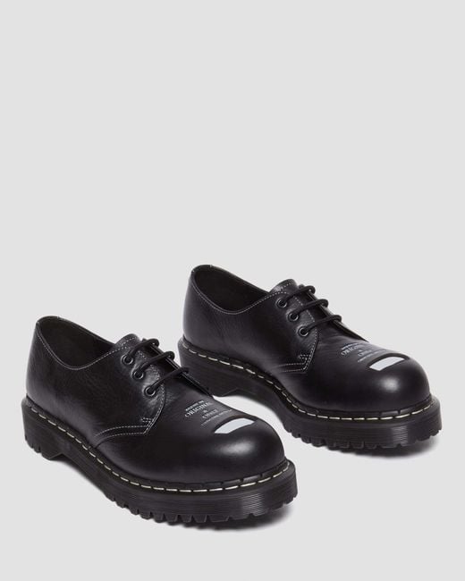 Dr. Martens Black 1461 Bex Steel Toe Leather Oxford Shoes for men