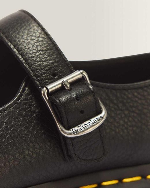 Dr. Martens Black Elphie Virginia Leather Mary Jane Shoes