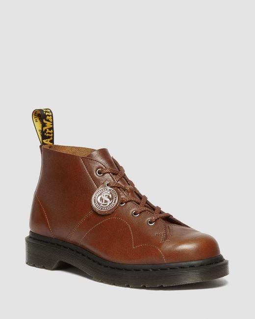 Botines monkey church de piel buckingham botas Dr. Martens de hombre de color Brown