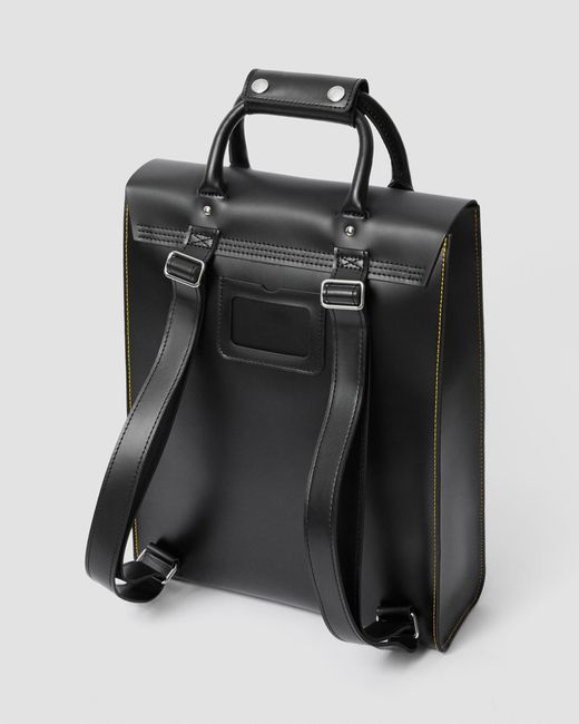 Dr. Martens Black Leather Small Backpack for men