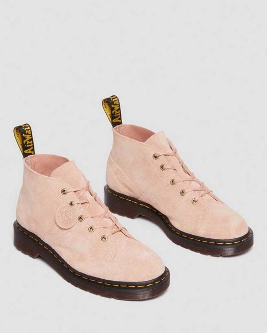 Dr. Martens Pink Church Desert Oasis Suede Monkey Boots for men
