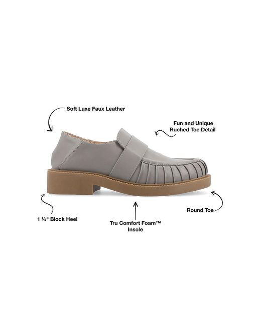 Journee Collection Lakenn Loafer in Gray | Lyst