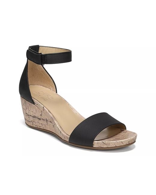 Naturalizer Black Areda Wedge Sandal