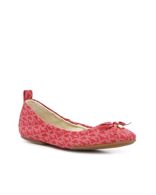 michael kors city logo ballet flat
