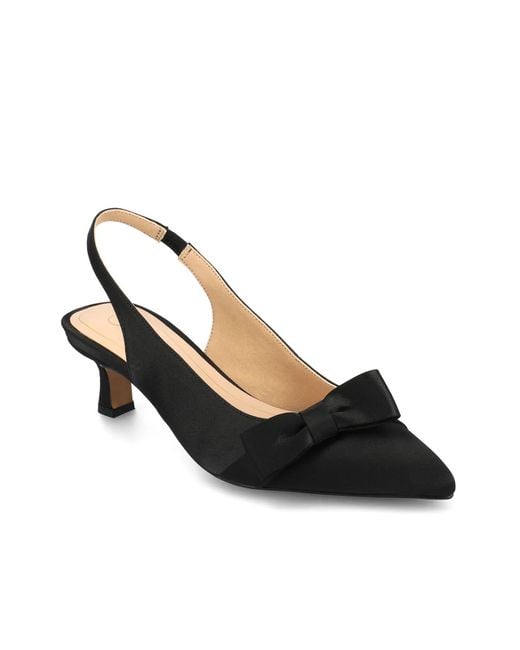 Journee Collection Black Paloma Pump