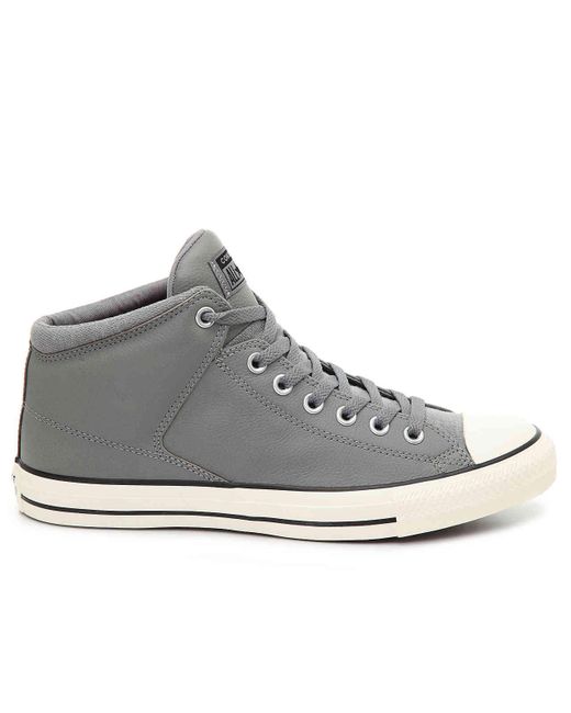 Converse Chuck Taylor All Star Hi Street Leather High-top Sneaker in Gray  for Men | Lyst