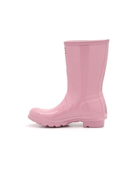 Hunter Pink Original Short Gloss Rain Boot