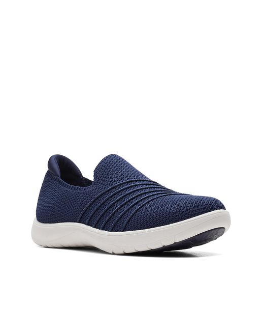 Clarks Synthetic Adella Step Sneaker in Navy (Blue) | Lyst