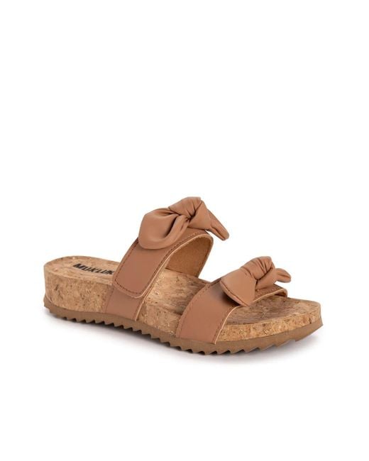 Muk Luks Brown Posie Sandal