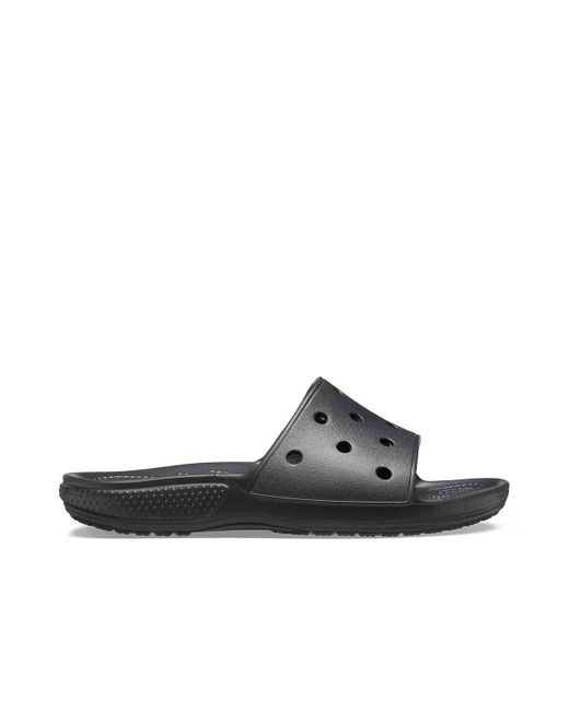 black slide crocs