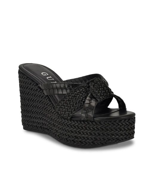 Guess Black Eveh Wedge Sandal