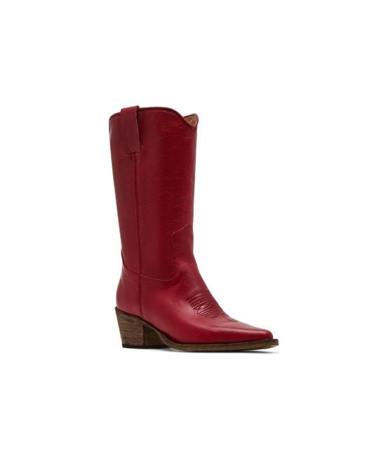 Steve Madden Red Albany Western Boot