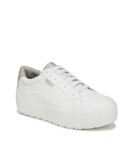 Dr. Scholls White Time Off Max Platform Sneaker