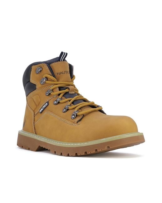 Nautica Lucero Steel Toe Work Boot in Brown for Men