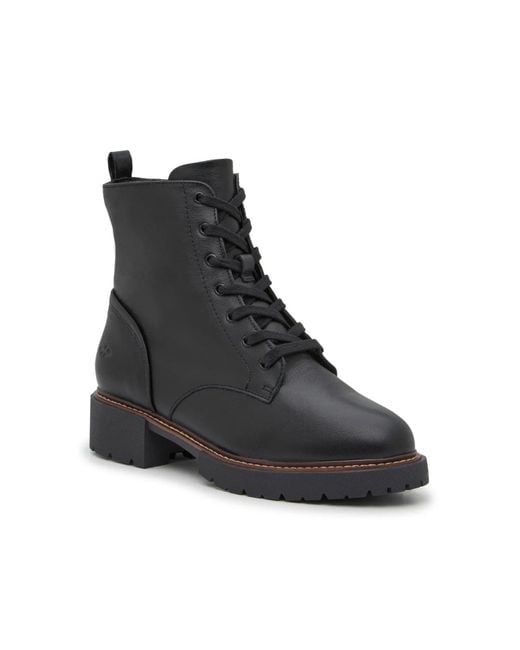 Hush Puppies Black Kit Combat Boot