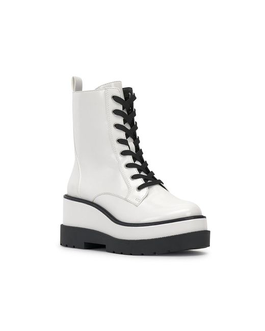 Jessica Simpson Rubber Imelda Combat Boot in White | Lyst